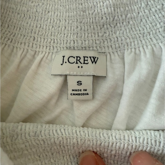J. Crew White Blouse with Black Embroidery - Picture 3 of 5